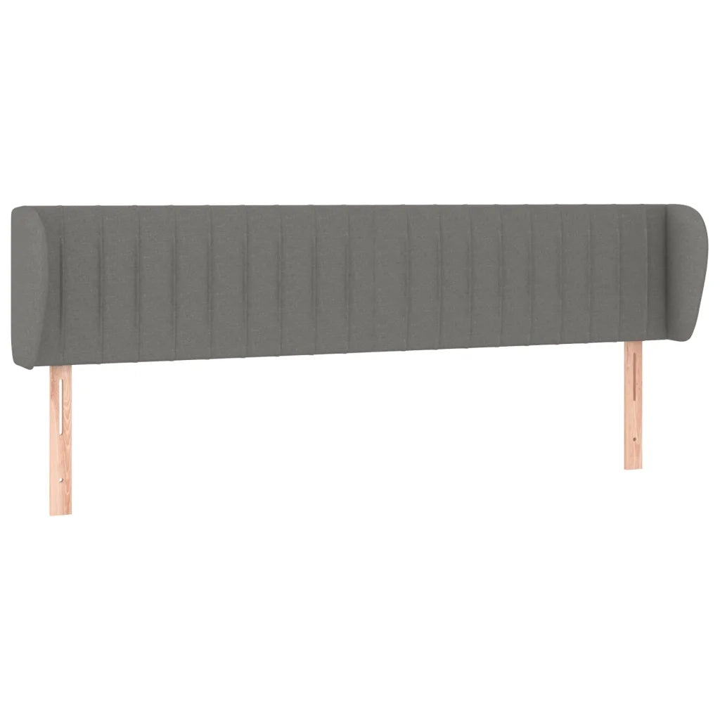 Testiera ad Orecchio Grigio Scuro 163x23x78/88 cm in Tessuto 3117389
