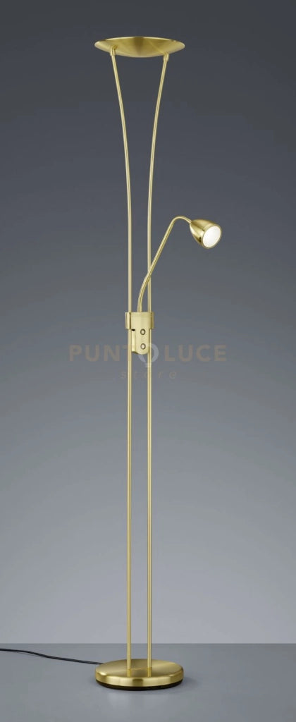 ARIZONA PIANTANA LED 19W 2200LM 3000K ACCIAIO COLORE OTTONE H180CM DIMMERABILE