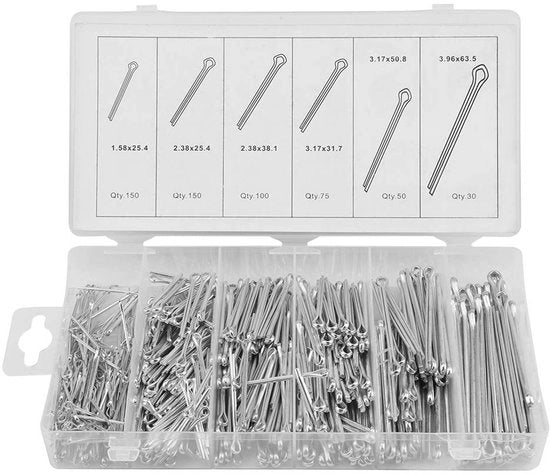 Set di spigoli a scelta multipla 555 pezzi - Spigoli a scelta multipla galvanizzati - Resistente alla corrosione - Duraturo - Scatola di conservazione pratica - Materiale di alta qualità in acciaio - Spigoli di fissaggio