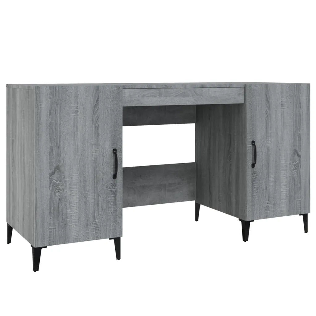 Scrivania Grigio Sonoma 140x50x75 cm in Legno Multistrato 817553