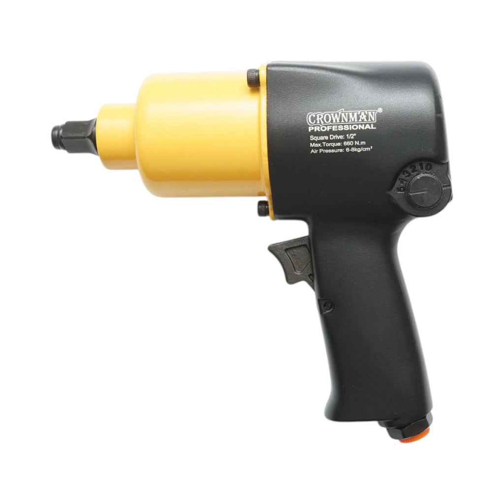 Avvitatore pneumatico reversibile a impulsi da 1/2 pollice, 660 Nm, 8500 giri/min, pressione massima 8 bar Crownman
