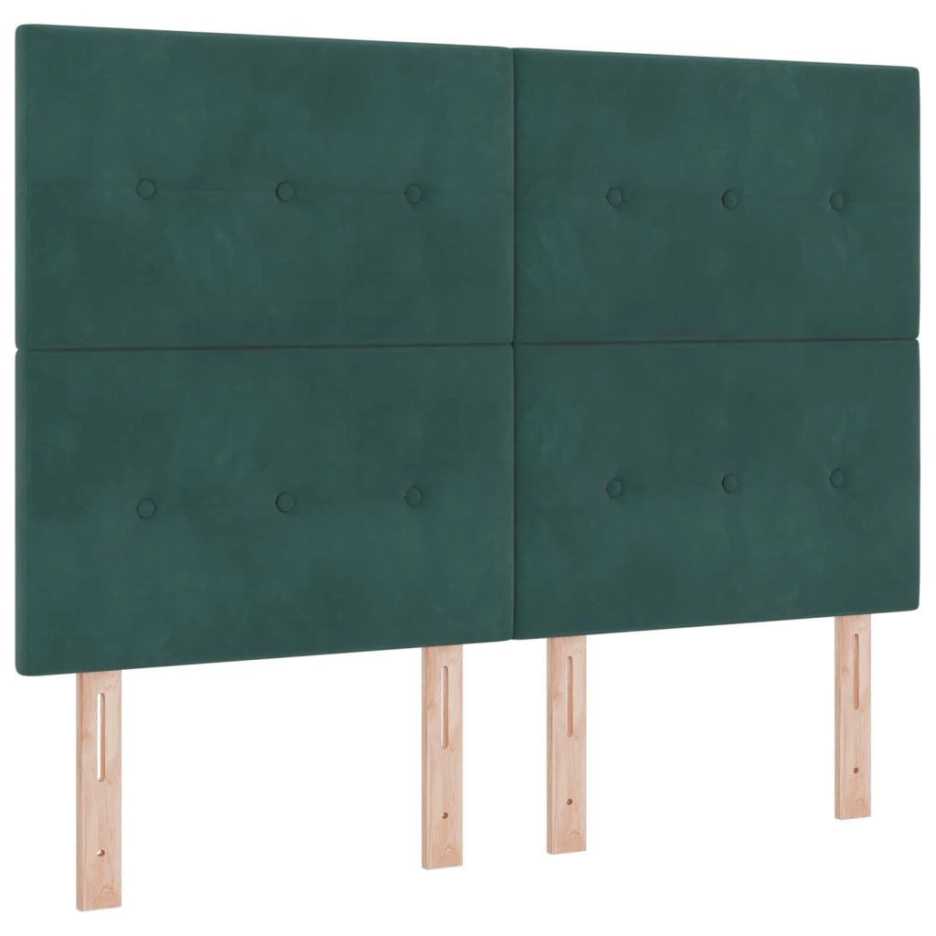 Testiera LED con strisce LED Verde 144 cm Velluto 3338433