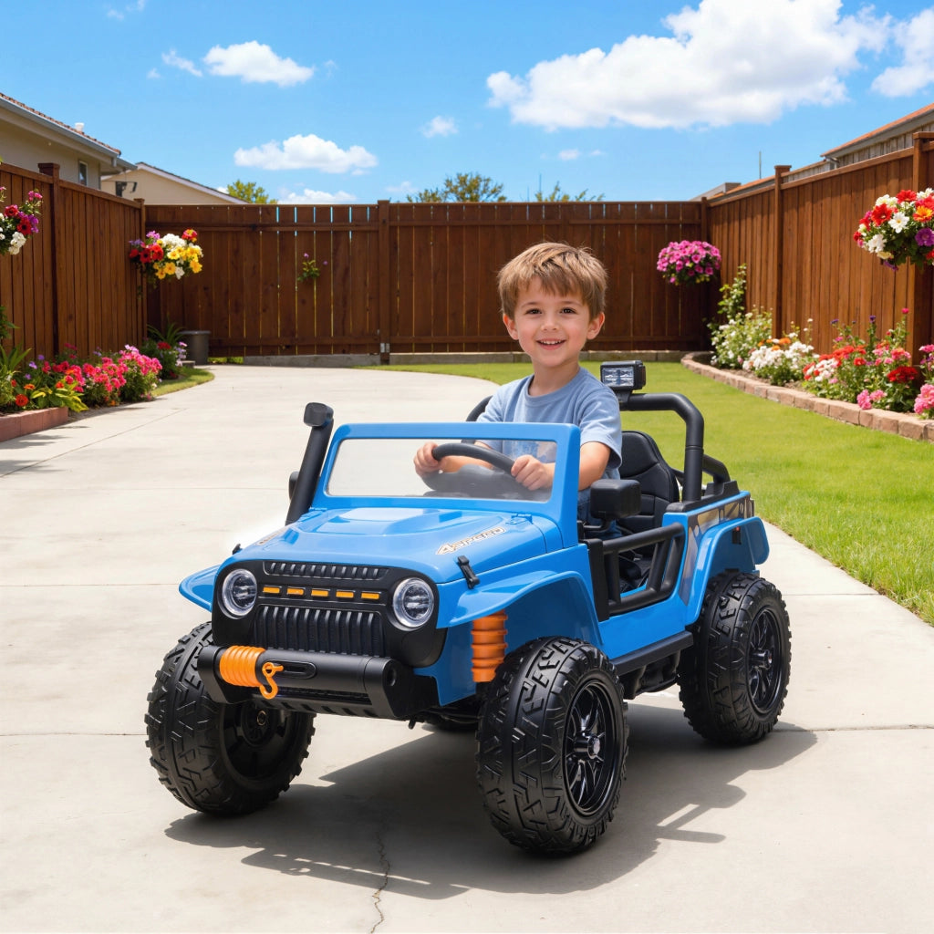 Auto Elettrica Bambini ¨C Minimal ¨C Blu, 12V, Telecomando, 3-8 Anni
