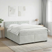 Letto box spring con materasso Grigio Chiaro 140 x 200 cm 3450722