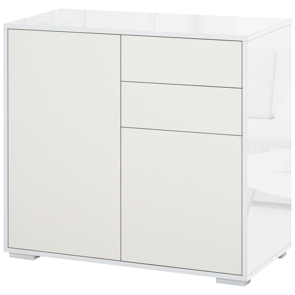 Armadio con 2 ante e 2 cassetti ¨C Minimal ¨C Bianco 79x36x74 cm