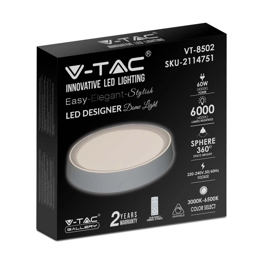 Plafoniera LED V-TAC 60W 6000lm CCT telecomando dimmer