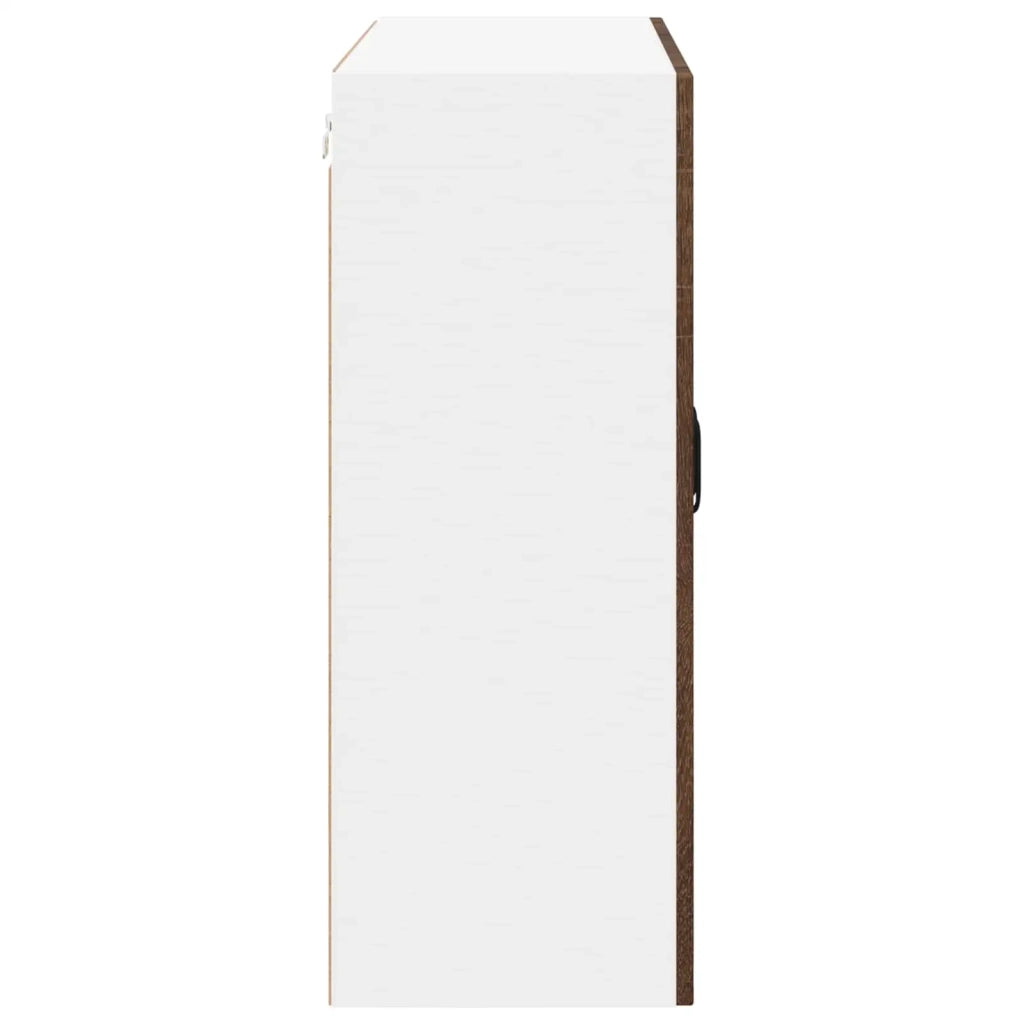 Mobile in vetro da parete LUCCA Rovere Marrone 80 x 31 x 80 cm 885072