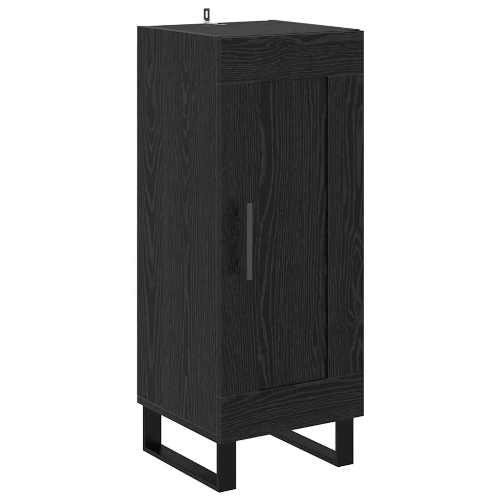 Credenza-Buffet-Armadio da cucina Rovere Nero 34,5 x 34 x 180 cm Legno multistrato 511936