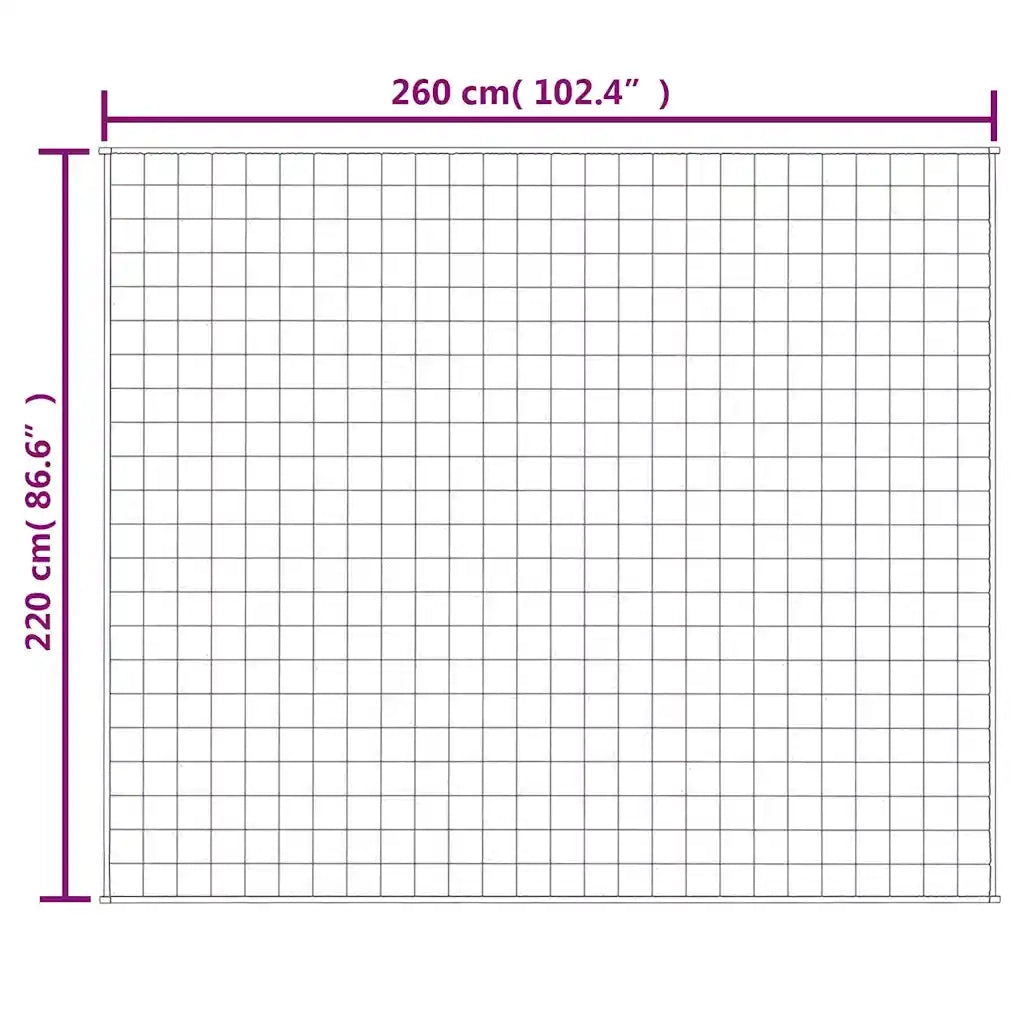 Coperta Ponderata Grigia 220x260 cm 11 kg Tessuto 350730