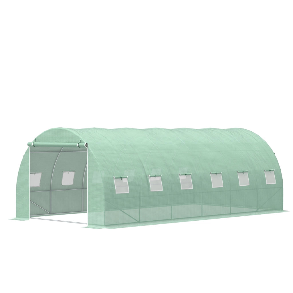 Serra Tunnel con 12 Finestre Porta ¨C Minimal ¨C Verde