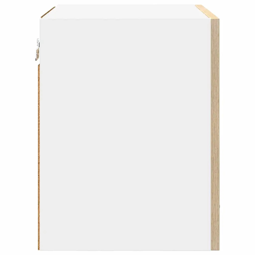 Armadio pensile con porta Riga 2 pcs Quercia Sonoma e Bianca 884135