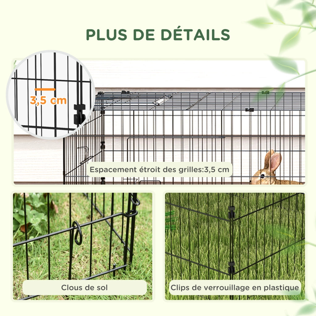 Recinto modulabile per animali ¨C zephmum ¨C verde 220x85x70 cm