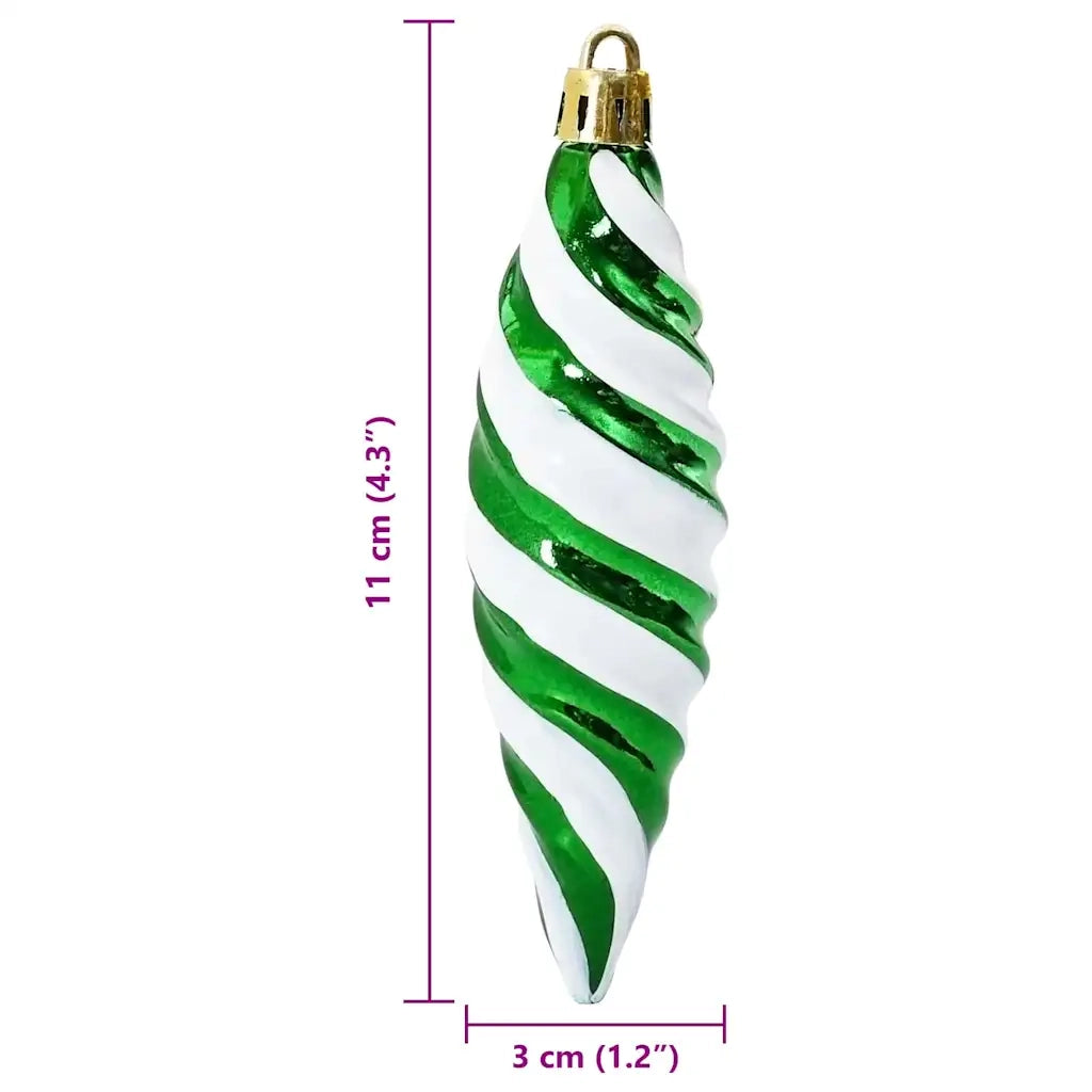 Palla a spirale di Natale 40 pcs Verde Plastica 42018902