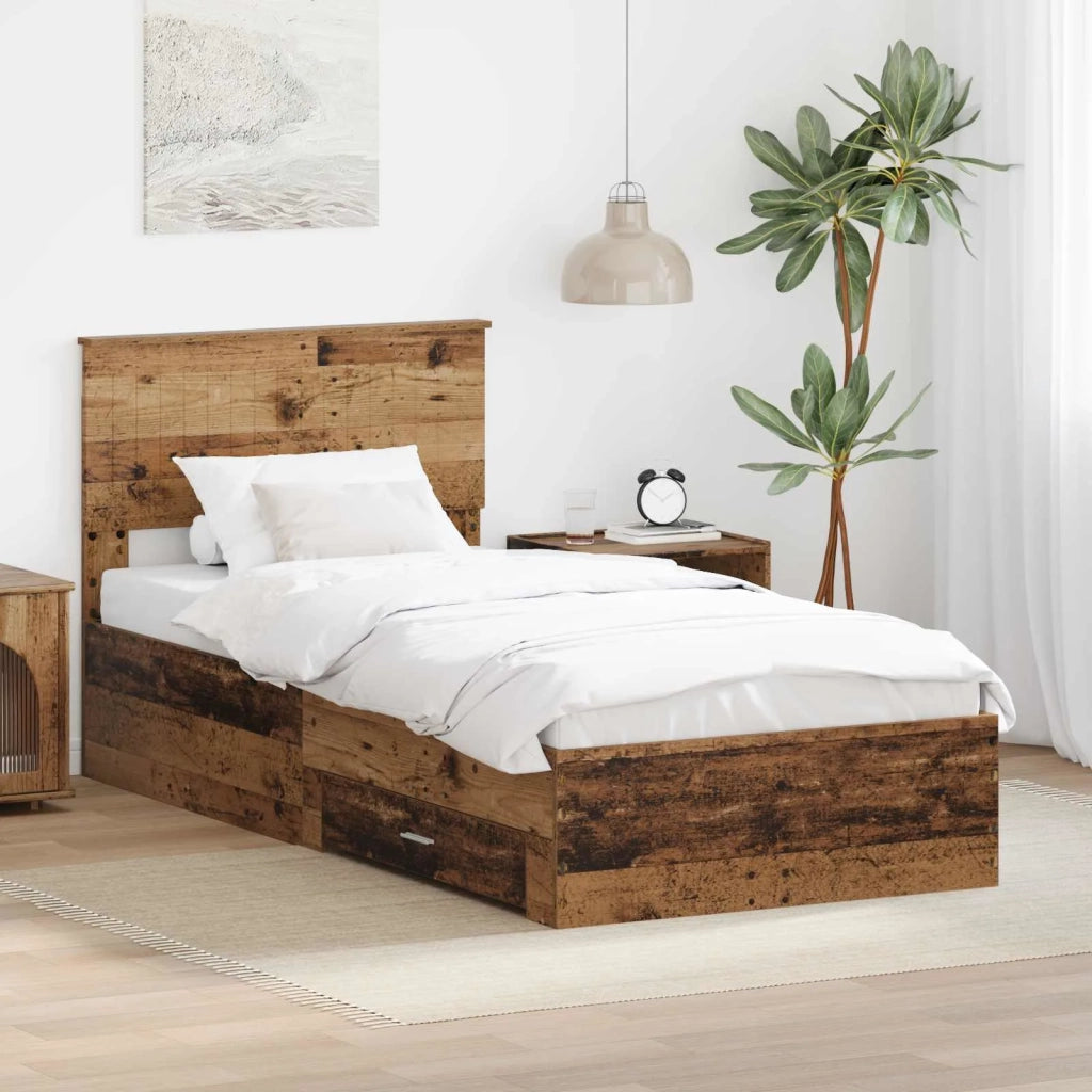 Struttura del letto-Giroletto Legno vecchio 90 x 190 cm Legno multistrato 427859