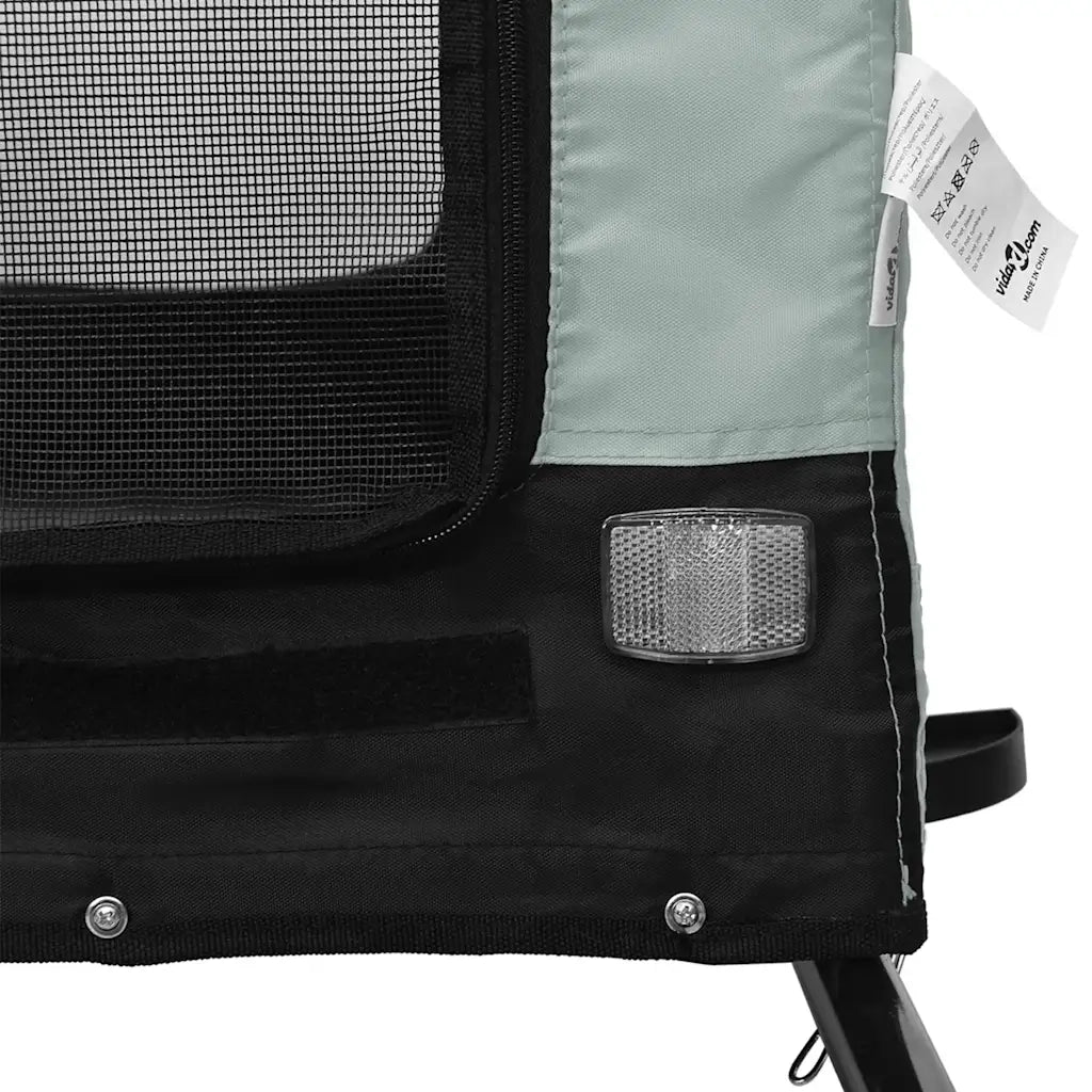 Rimorchio da Bici per Animali Grigio e Nero Oxford e Ferro 94007