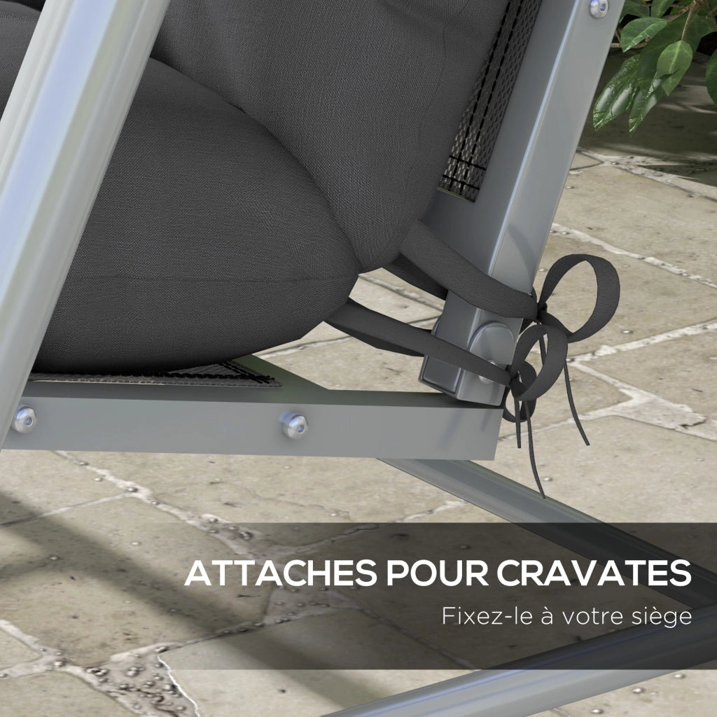 Set Cuscini per Balancelle Giardino ¨C zephmum ¨C Grigio 4 Pezzi