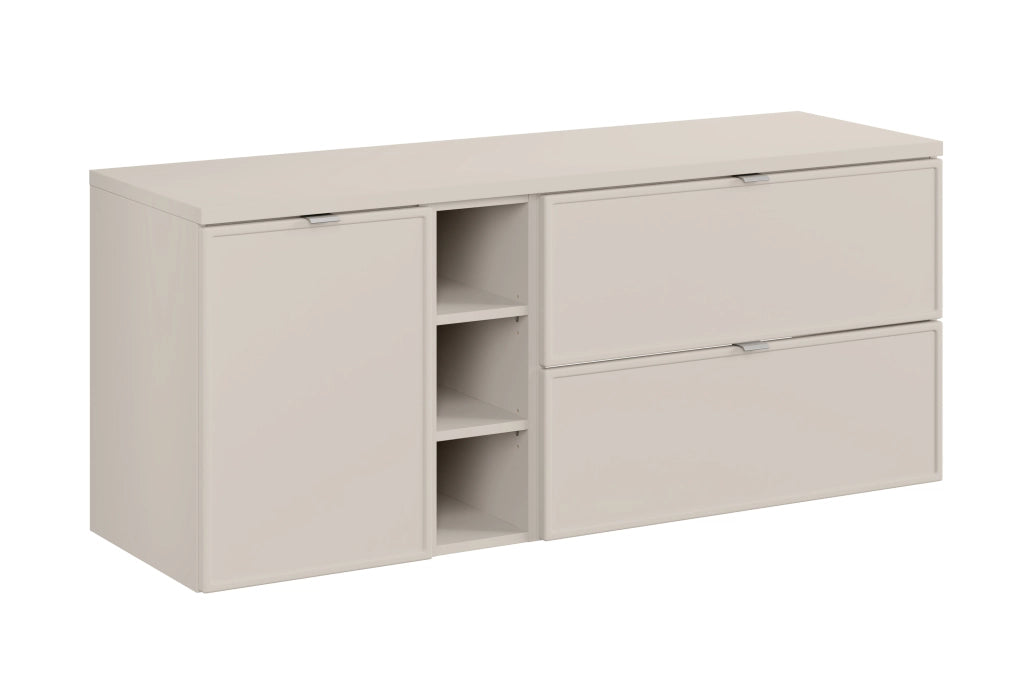 Set mobili bagno 140 cm con piano Bella Cashmere 140 cm