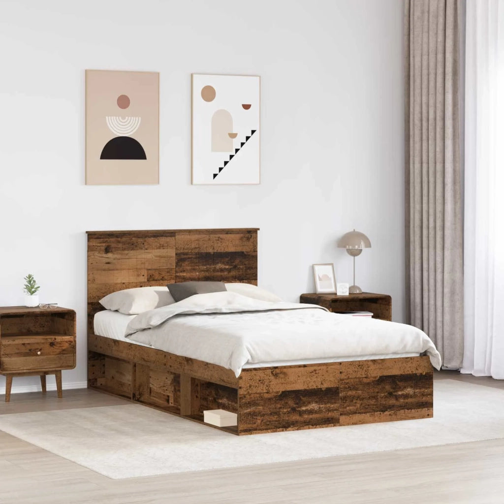 Struttura del letto Legno vecchio 120 x 190 cm Pino massello 3411044