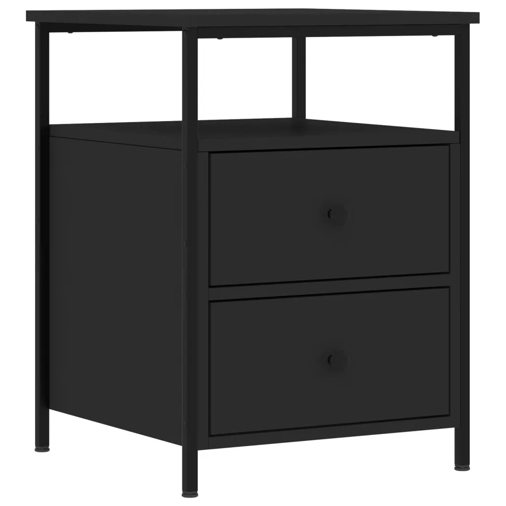 Comodini 2 pz Neri 44x45x60 cm in Legno Multistrato 826004
