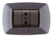 10pz placca life mod. living vulcanizzato grigio chiaro 3posti cod:ferx.41553