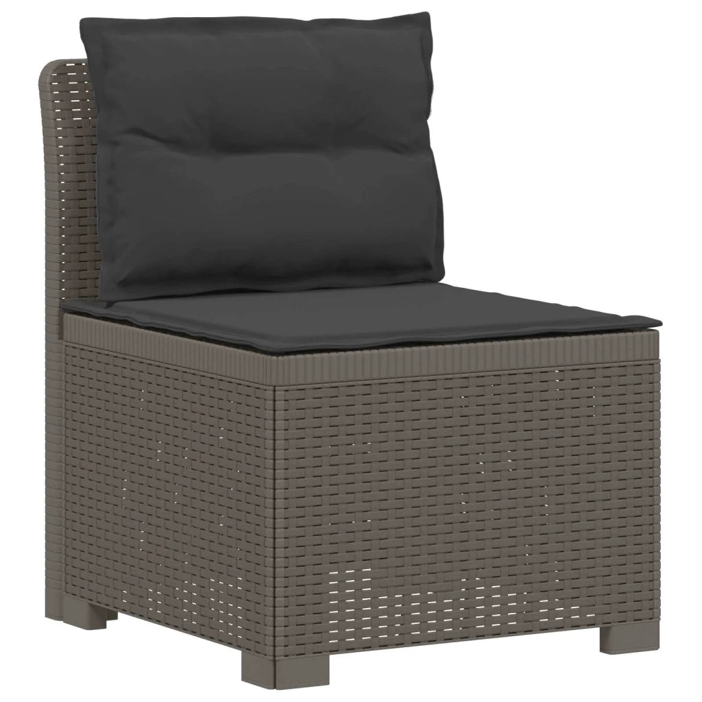 Divano da esterno-Divano da Giardino a 1 Posto con Cuscini Aspetto Rattan PP 312237