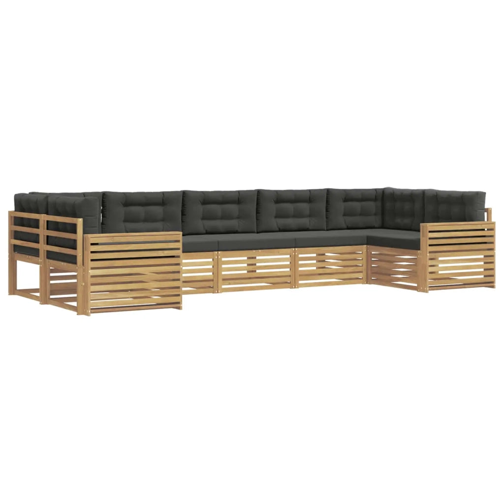 Set di divani da esterno 7 pcs Bianco e Antracite 3391092