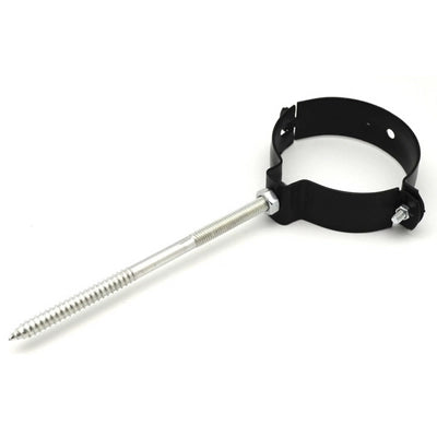 COLLARE PER FISSAGGIO DI TUBI FUMO VERNICIATO NERO- Diam. 100- DH- pezzi 1