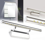 Trade Shop - Applique Lampada Per Specchio Bagno Da Parete Con 21 Led Luce Bianco Freddo -