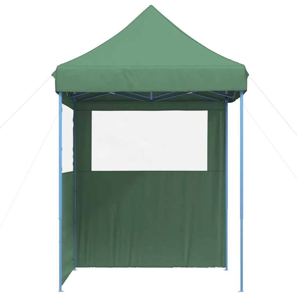 Tendone per Feste Pieghevole Pop-Up con 2 Pareti Verde 4004992