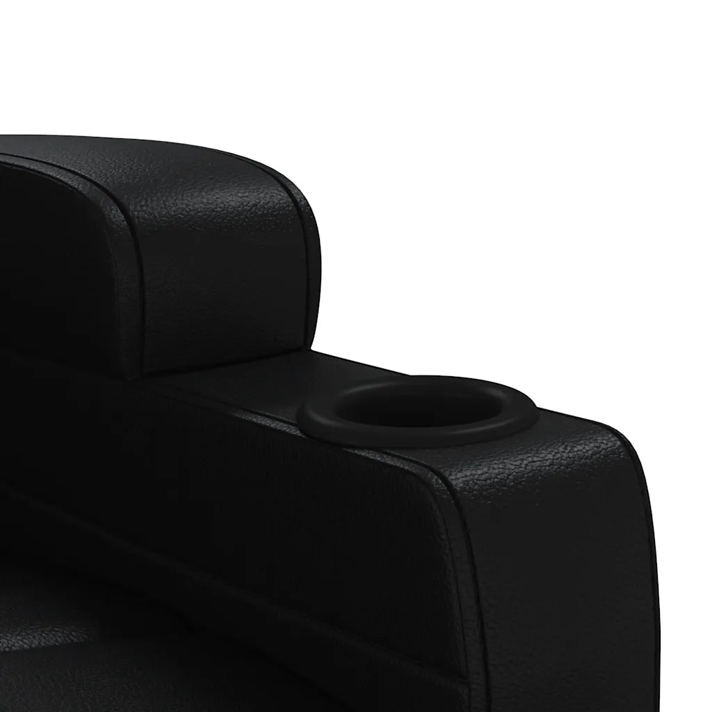 Poltrona | Sedia Relax Reclinabile Nera in Similpelle
