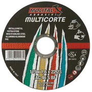 DISCO DA TAGLIO UNIVERSALE MOLITAL Ø 115x1,6 mm - MOLITAL