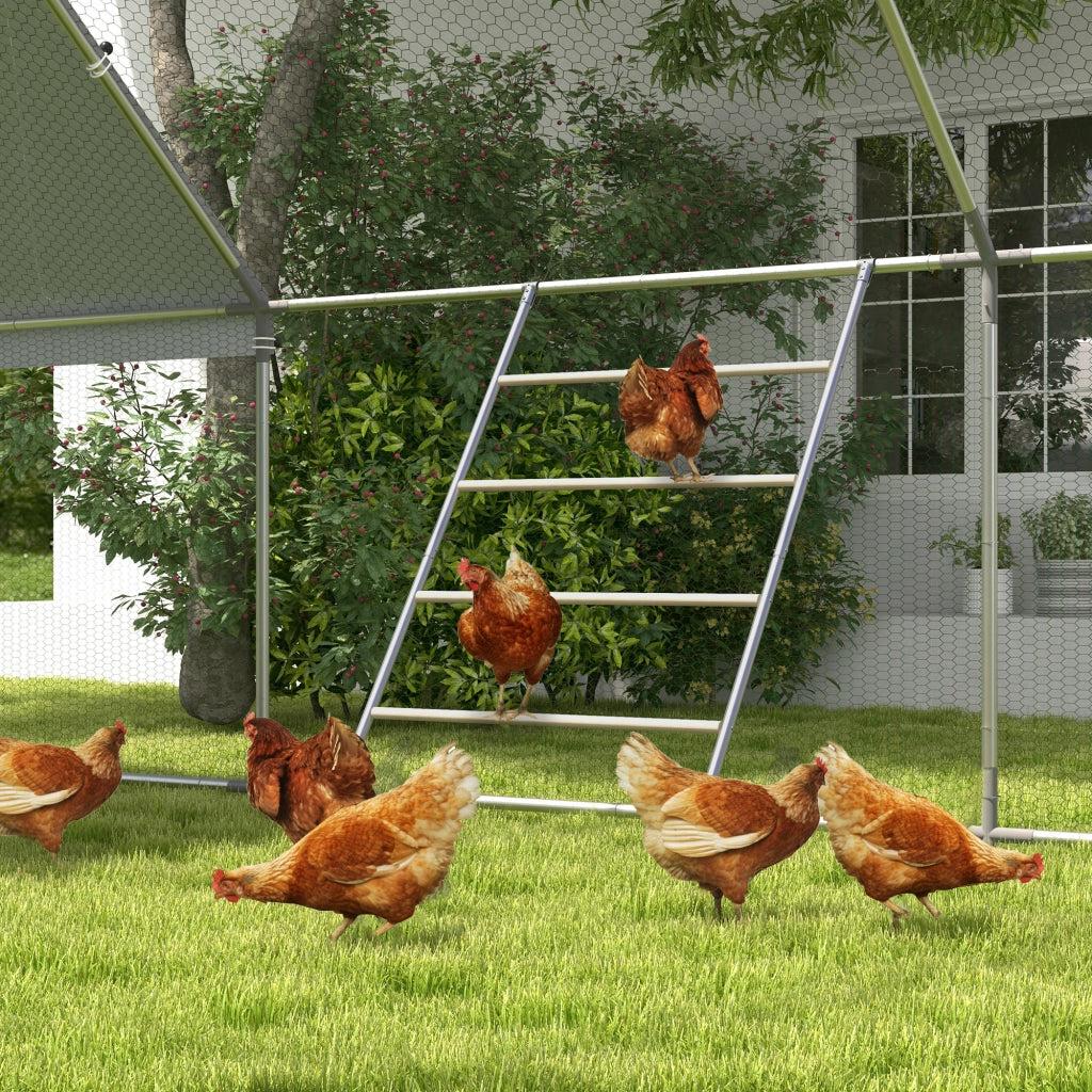 Perchiera per Galline 4 Livelli ¨C Minimal ¨C Legno e Metallo 140x86x2.5 cm