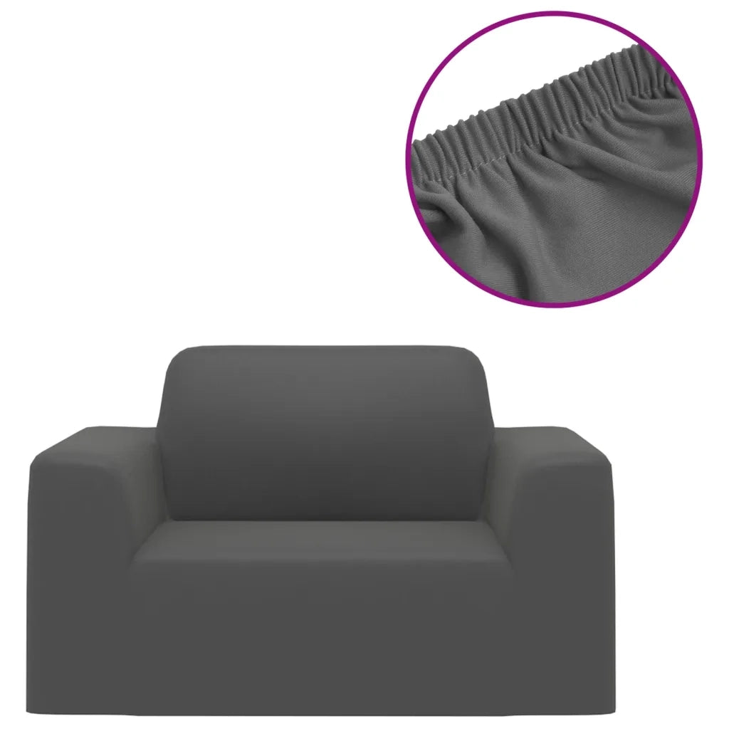 Fodera Elasticizzata per Divano-Copridivano Elasticizzato Jersey di Poliestere Antracite