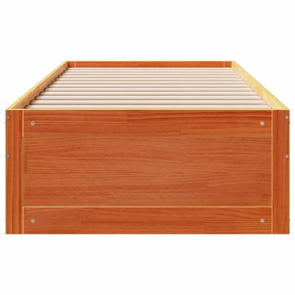 Giroletto senza Materasso con Cassetti Marrone Cera 90x190 cm 3308827