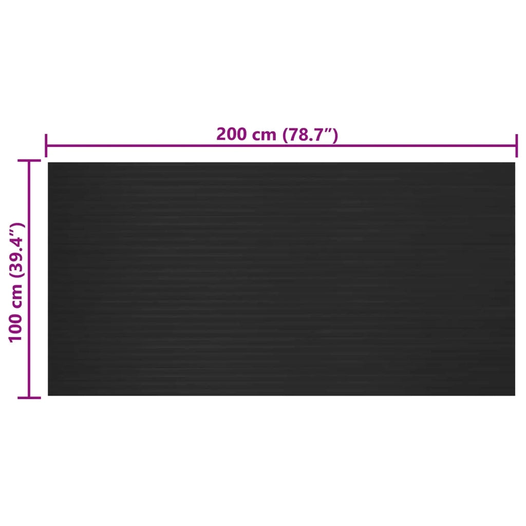 Tappeto per pavimento Nero 1 x 2 m Gomma