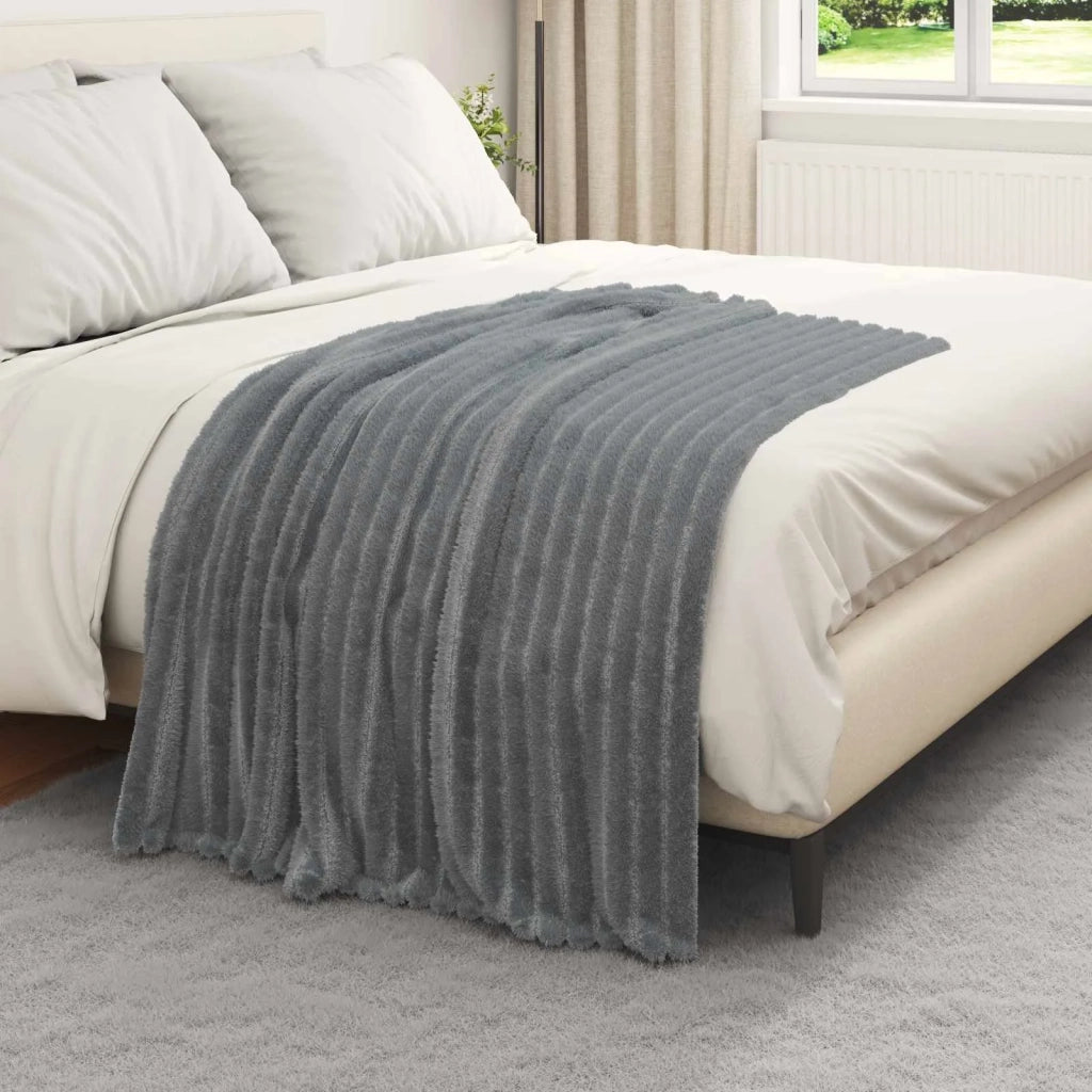 Coperte da Pile 6 pcs Grigio scuro 150 x 130 cm Panno 42016873