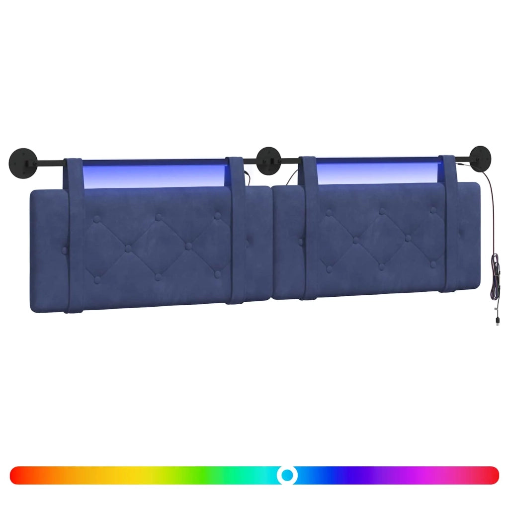 Testiera sospesa Con luce LED Blu Polizia Velluto 3424204
