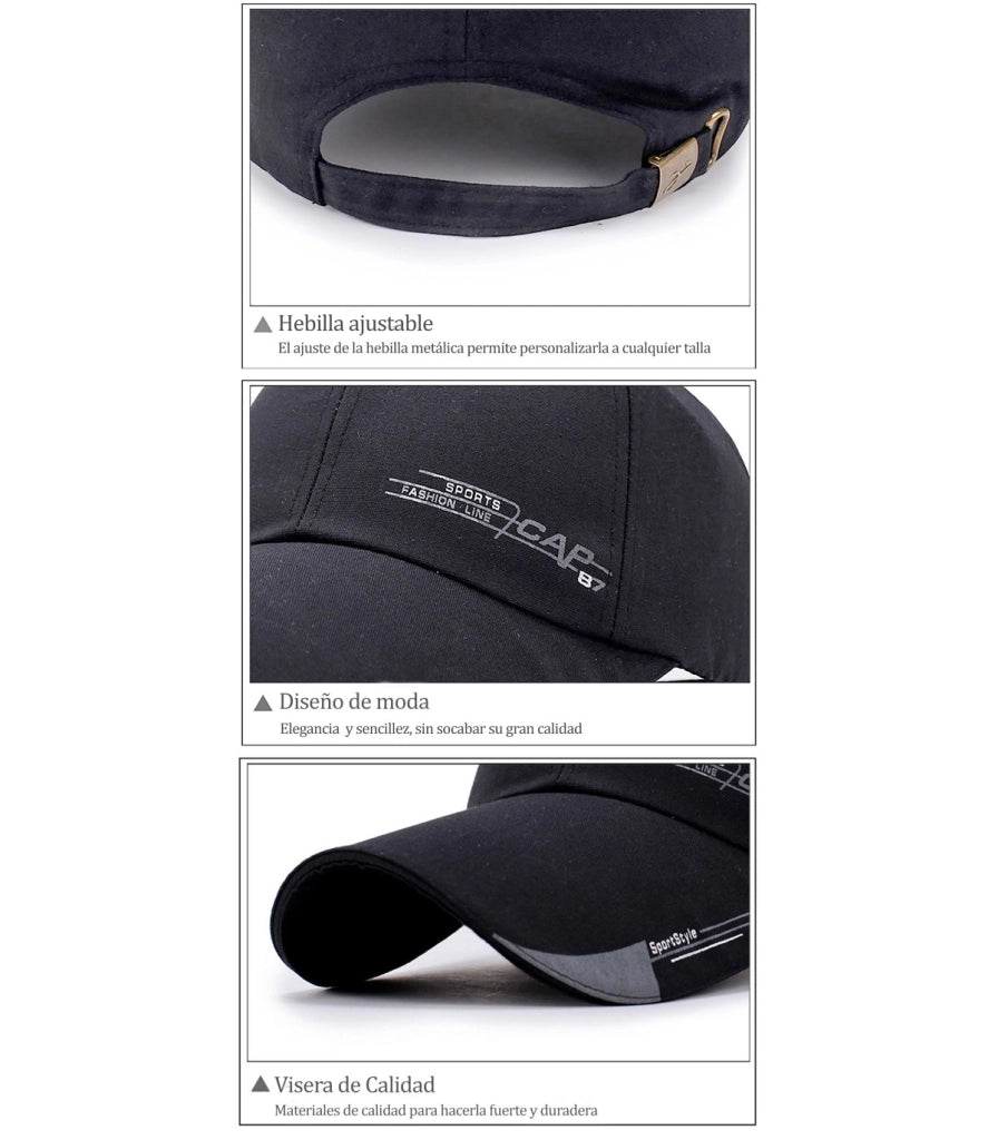 CAPPELLO - VISIERA LUNGA CLASSICA | Cappello da Baseball per Uomo e Donna | Traspirante, Leggero e Regolabile