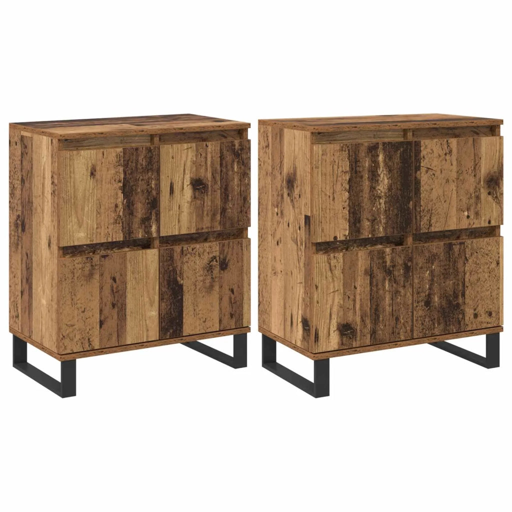 Credenza 2 pcs Legno vecchio 60 x 35 x 70 cm 3394545