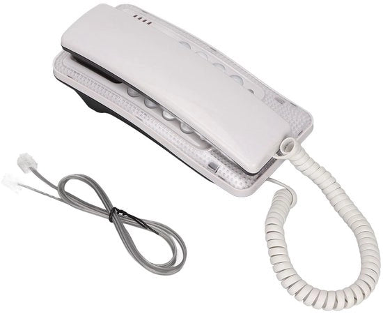 Montaggio per parete per telefoni - Adatto per hotel e ufficio - Bianco - Con funzione di pausa - Sostenibile e facile da utilizzare - Ideale per uso domestico...