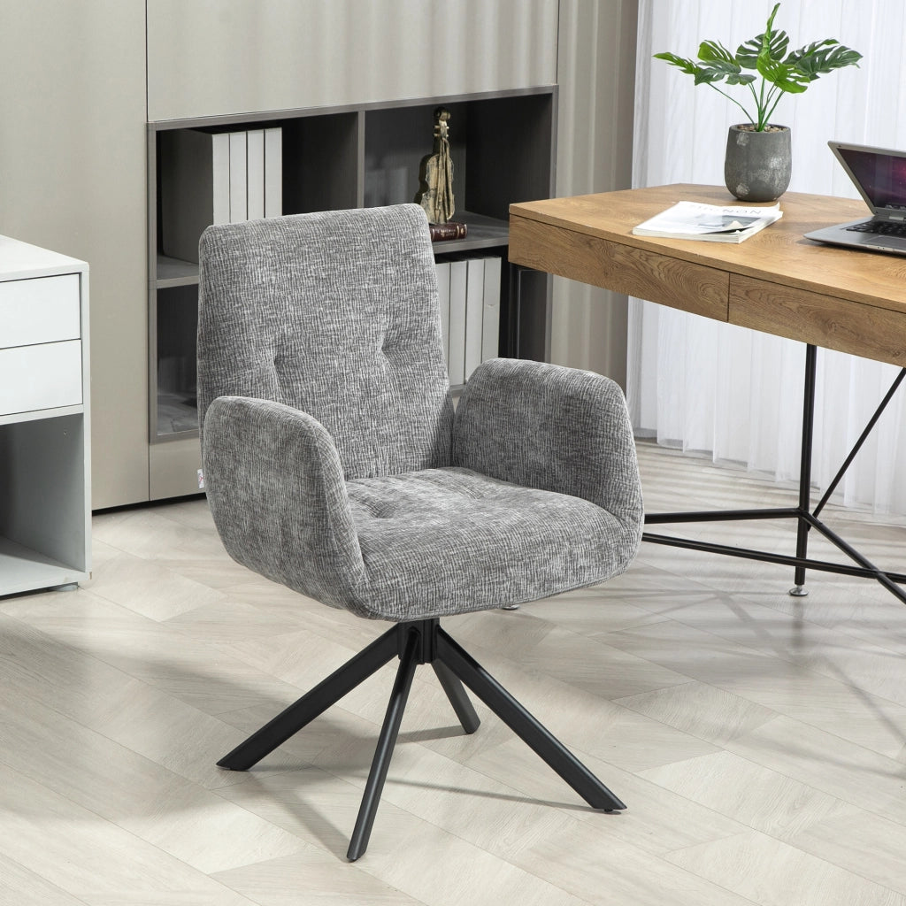 Poltrona girevole ¨C Minimal ¨C tessuto, grigio scuro