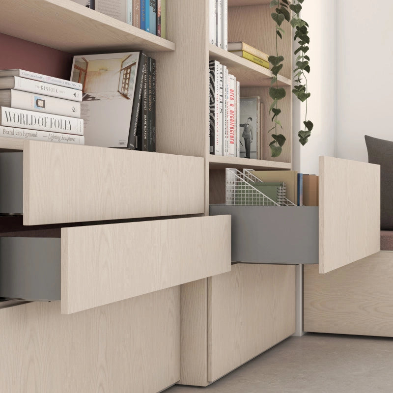 Cassetto esterno Vertex con regolazione 3D altezza 93mm, 40kg, profondità 500mm, Acciaio, Grigio antracite