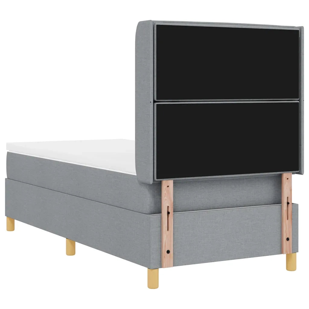 Letto a molle con materasso Grigio chiaro 80 x 200 cm Tessuto 3341735