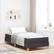 Letto a molle con materasso Marrone Scuro 90 x 190 cm Tessuto