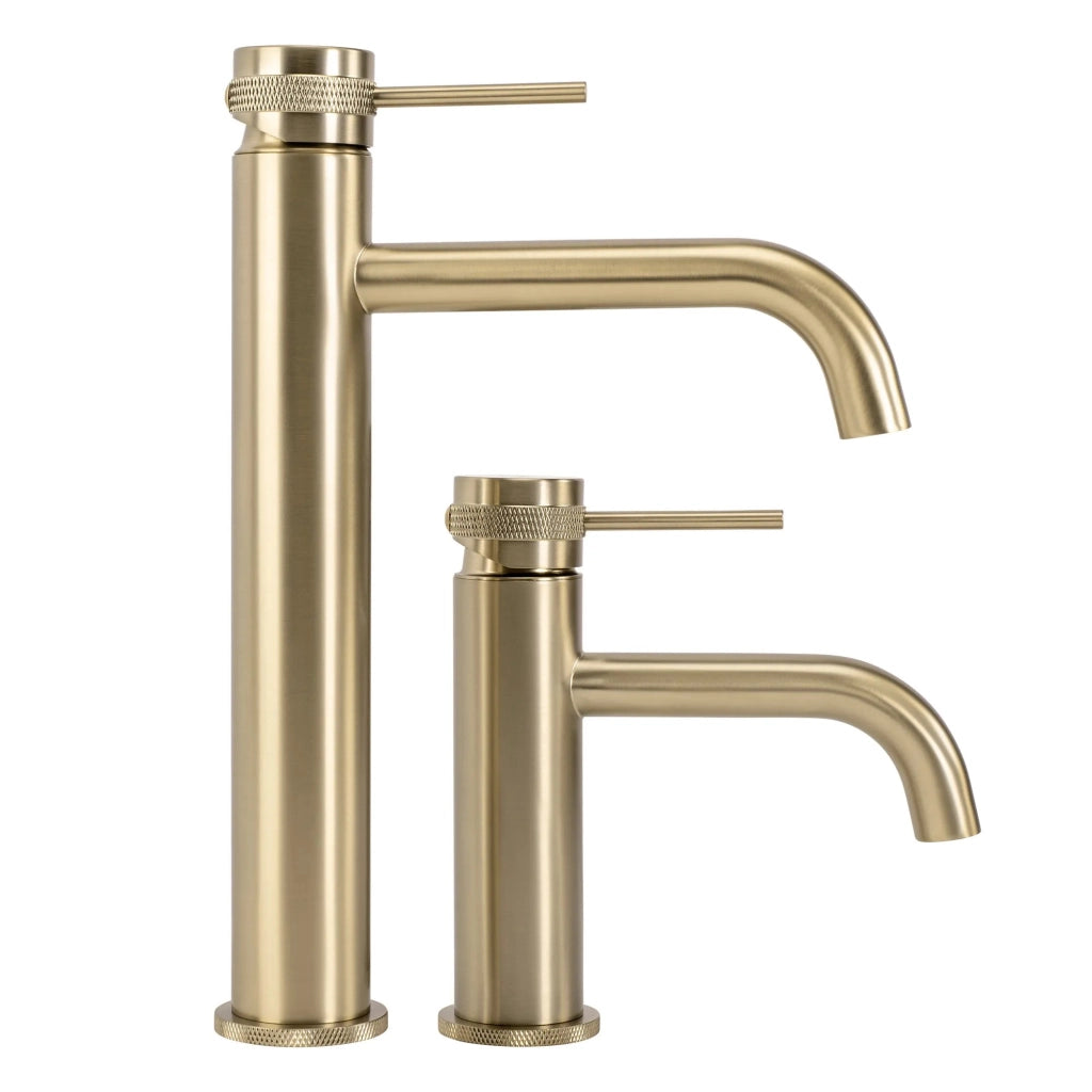 Rubinetto Da Lavabo Rea Lungo Grip Brush Gold High
