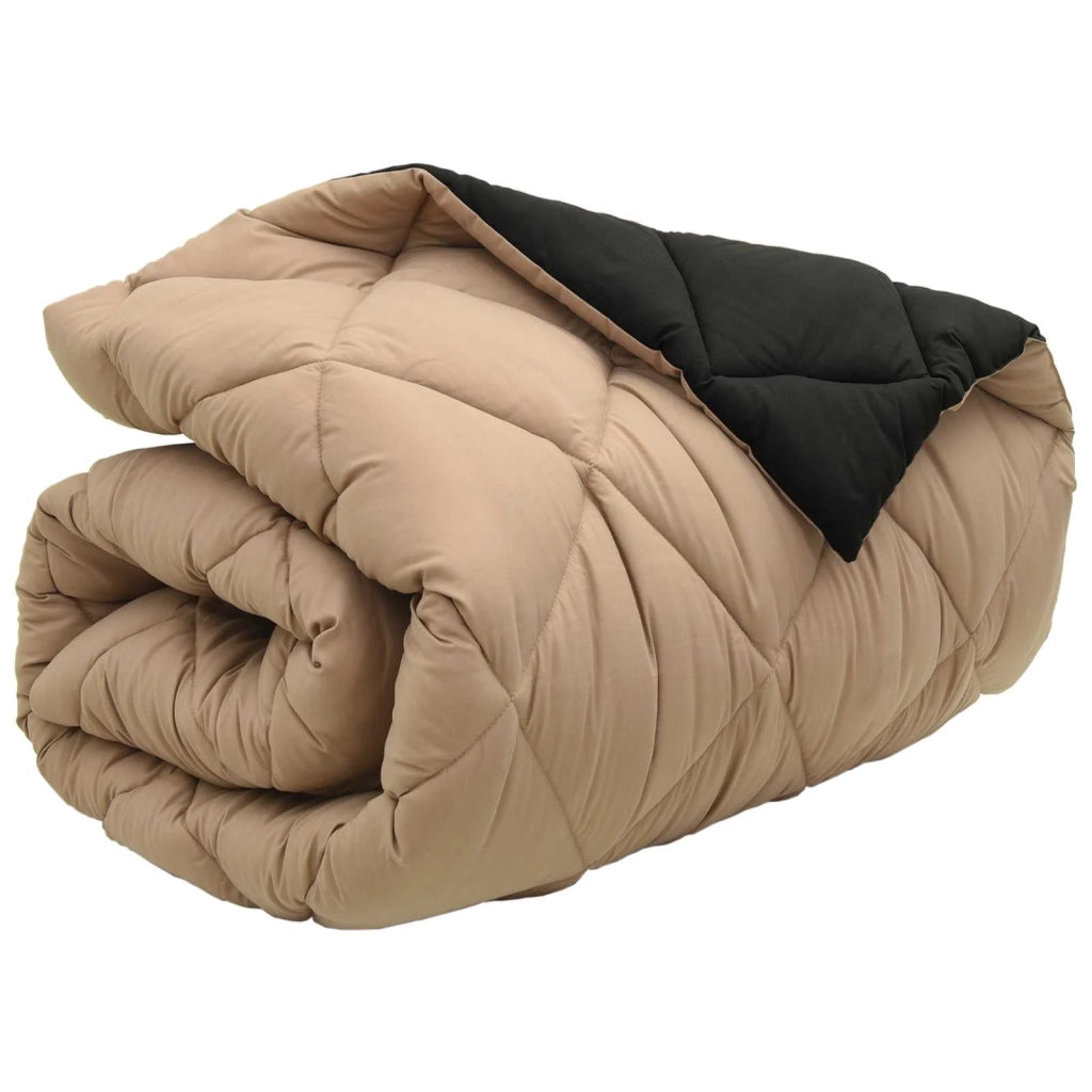 Duvet Invernale Nero e Talpa 155 x 220 cm Microfibra 42025735