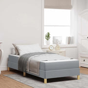 Letto a molle con materasso Grigio chiaro 90 x 190 cm Tessuto
