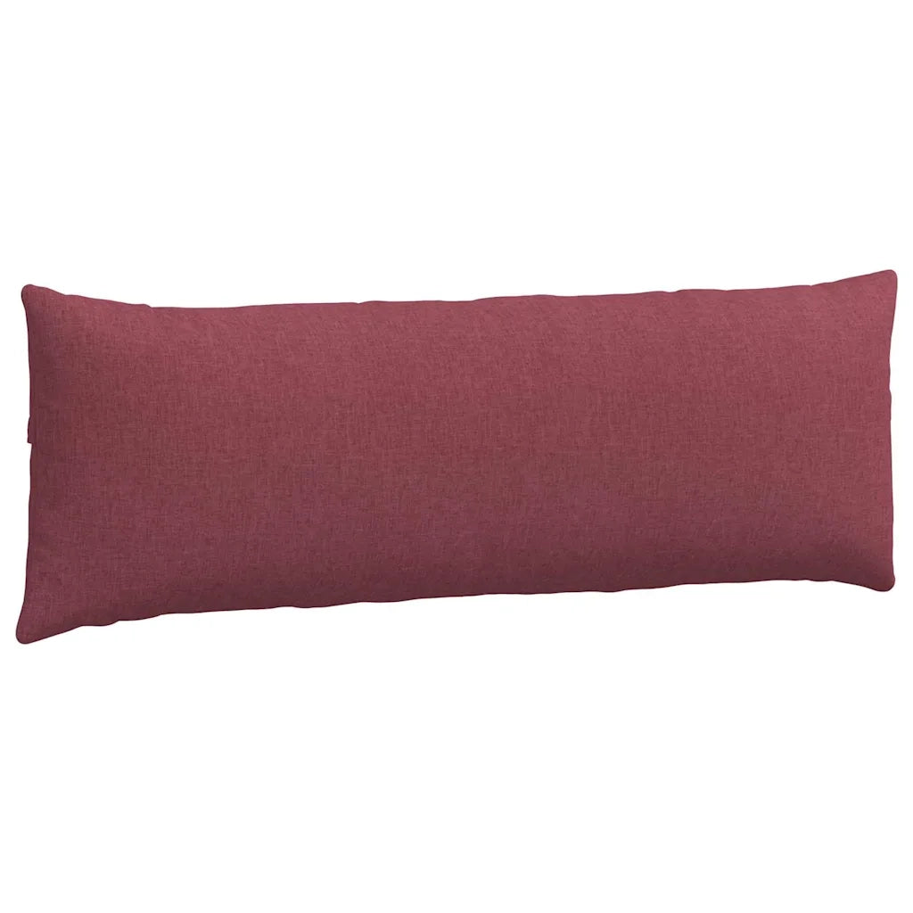 Cuscini da Divano 2 pz-Set di 2 Cuscini per Sofa Rosso Vino 120 x 40 cm Tessuto