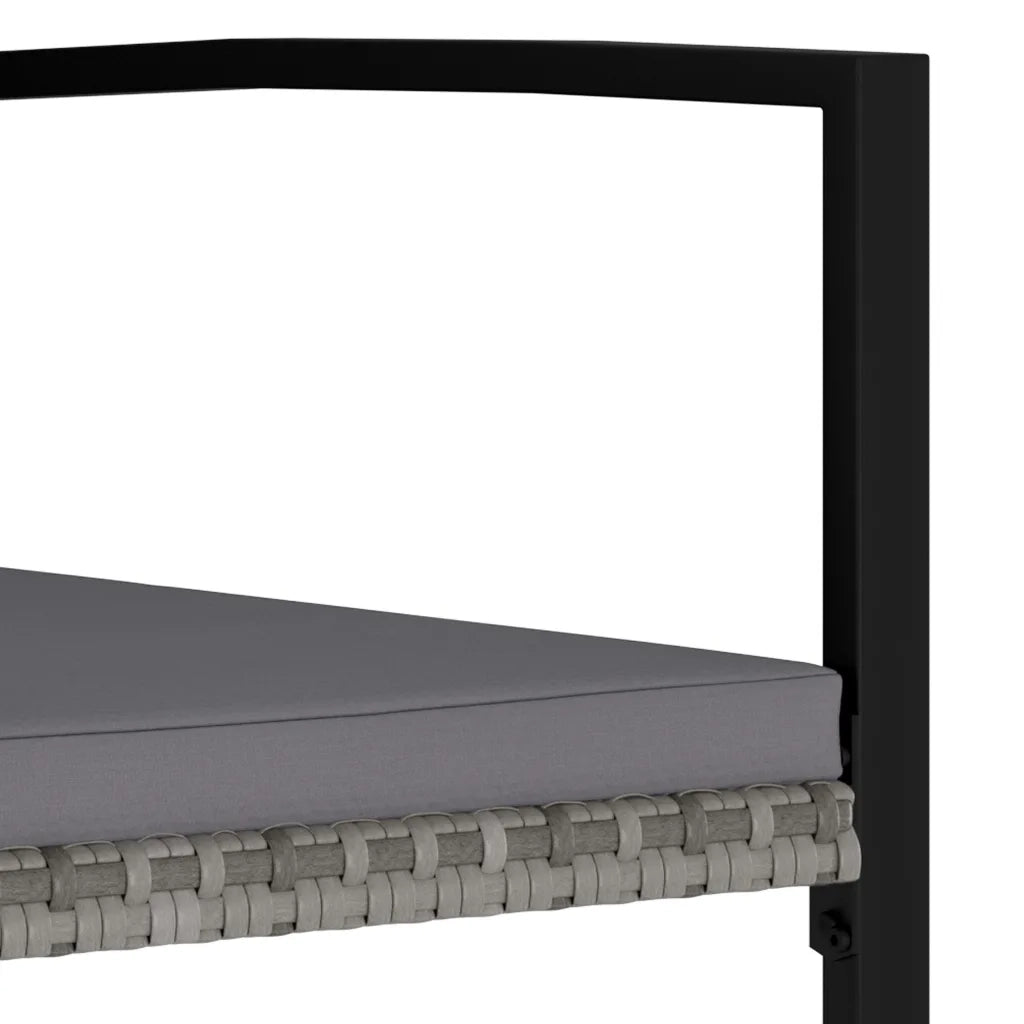 Set da Pranzo da Giardino 7 pz | Set Salotto da Giardino in Polyrattan Grigio