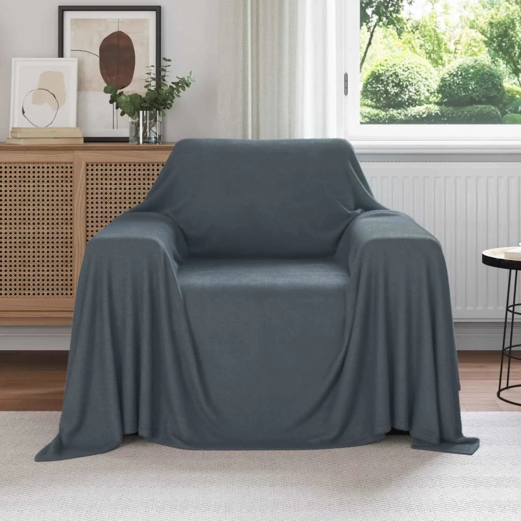 Coperte da Pile 6 pcs Grigio scuro 210 x 140 cm Panno 42017143